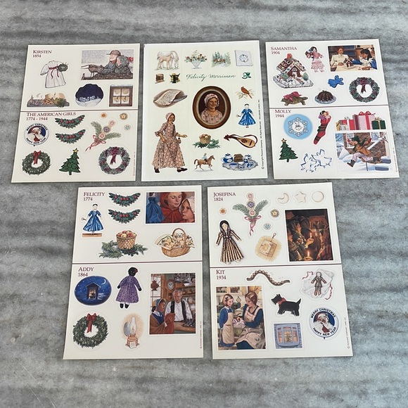 NEW Set of 3 American Girl Collection Stand Up Cards & 5 Sheets of Stickers - Picture 3 of 3
